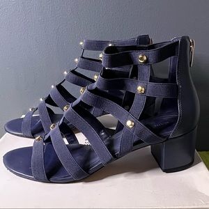 Marc Fischer blue Mixed Media leather sandal size 9